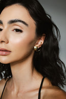 Brinco Quadrado Escovado - Não acompanha o piercing fake