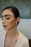 Argola Retangular Cravejada