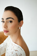 Argola cravejada - Dourada