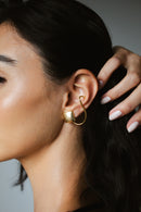 Brinco Quadrado Escovado - Não acompanha o piercing fake