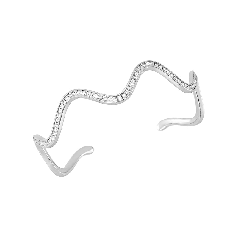 Bracelete Ondulado Cravejado