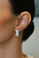 Argola Retangular Cravejada