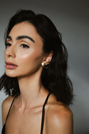 Brinco Quadrado Escovado - Não acompanha o piercing fake