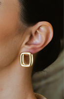 Argola Retangular Gold