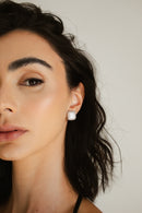 Brinco Quadrado Cravejado