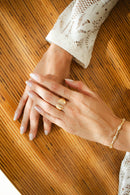 Anel Cravejado - Ajustável