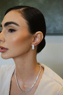 Argola Retangular Cravejada