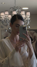 Argola Retangular Cravejada